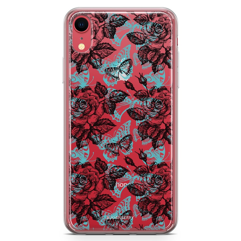 iPhone XR Fashion Case - Roses & Butterflies