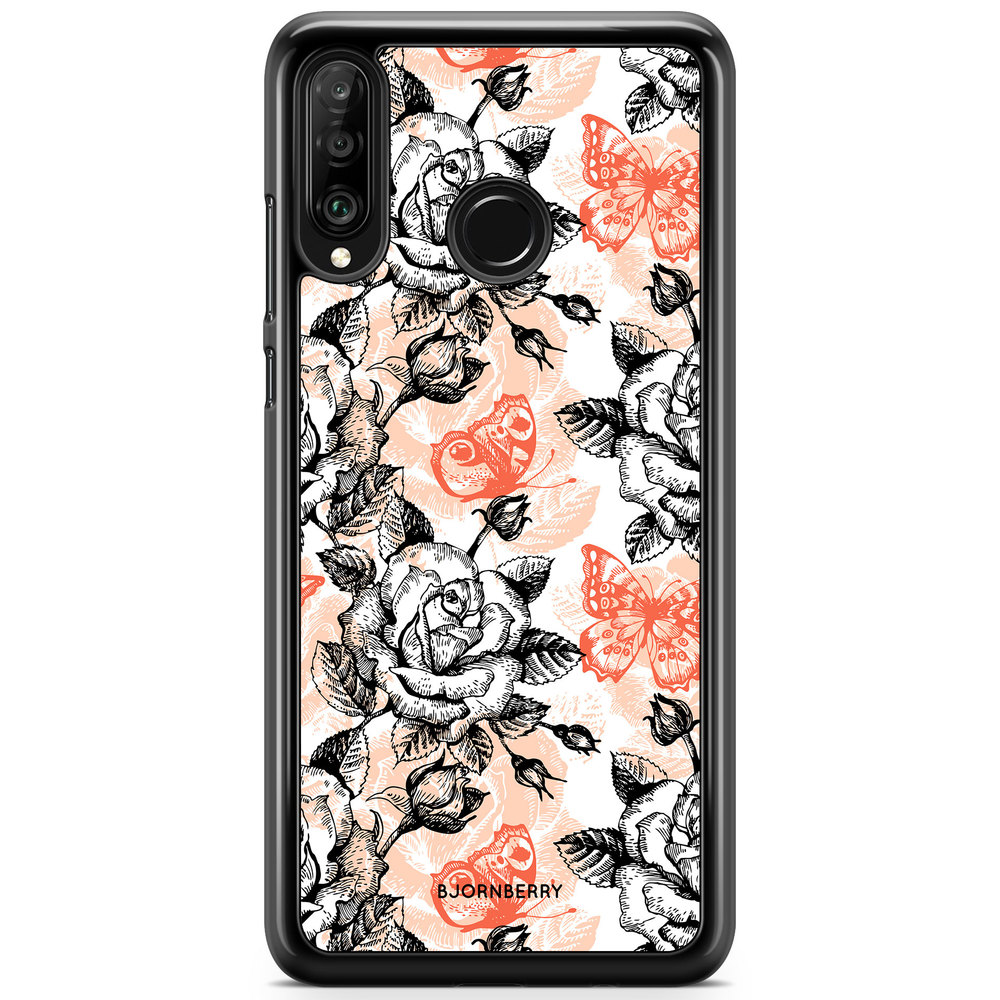 Huawei P30 Lite Case - Roses & Butterflies