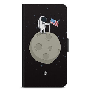 Samsung GalaxyA22 4G Wallet Case - Walk on the moon