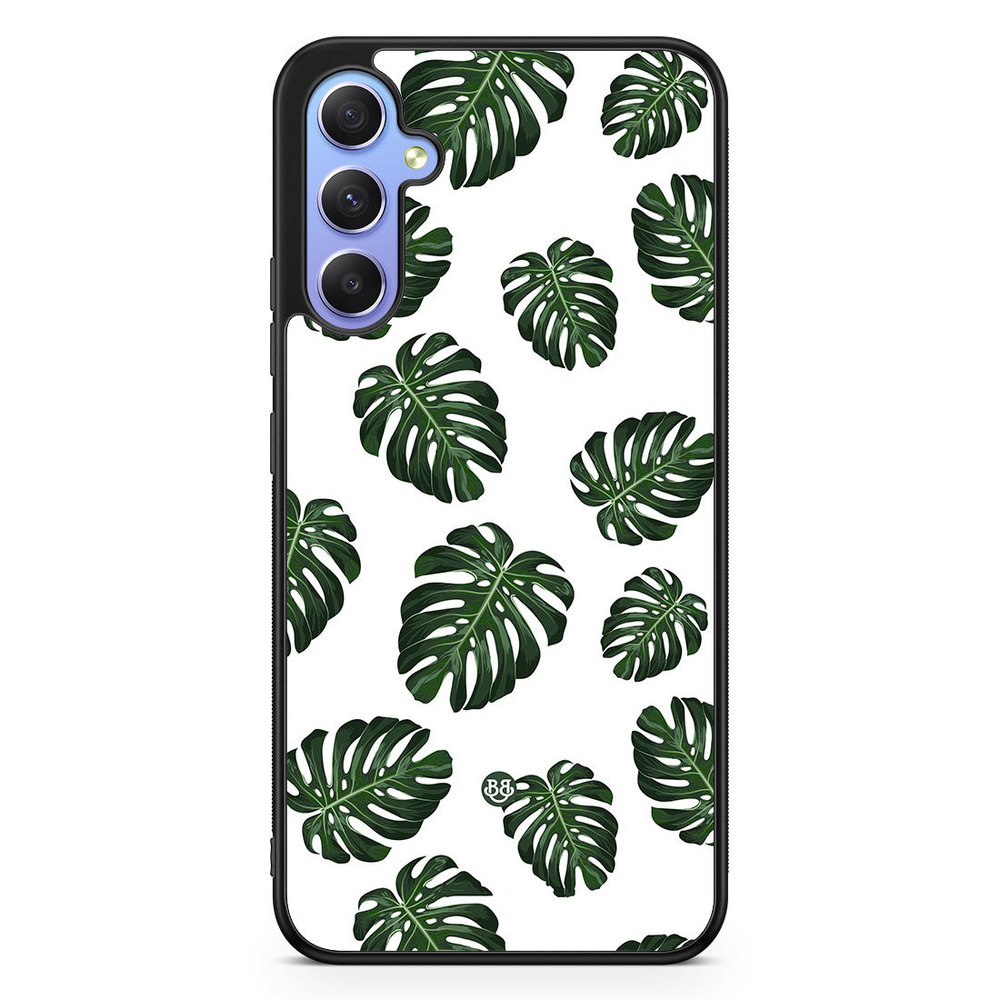 Samsung Galaxy A34 5G Case - Monstera Pattern