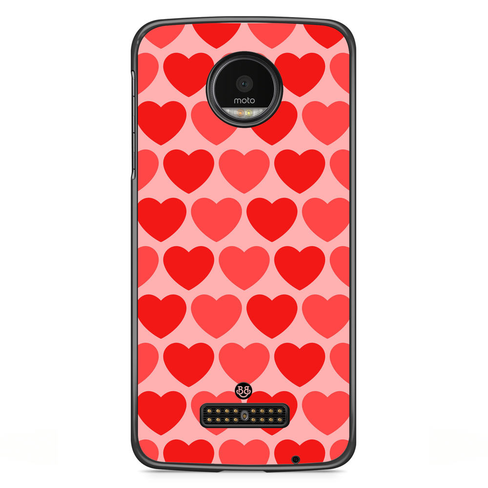 Moto Z2 Play Case - Red Hearts