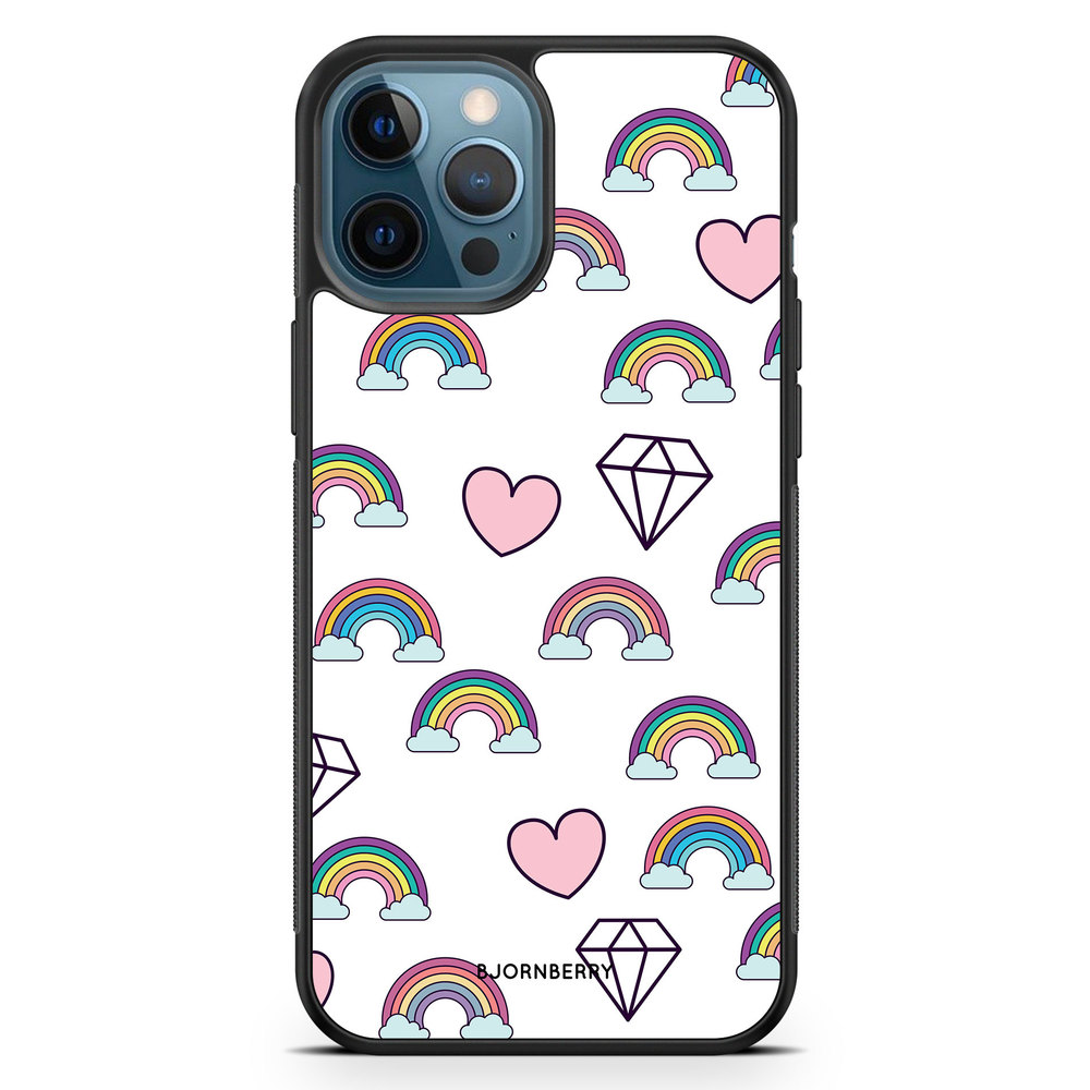 iPhone 12 Pro Case - Rainbows & Diamonds