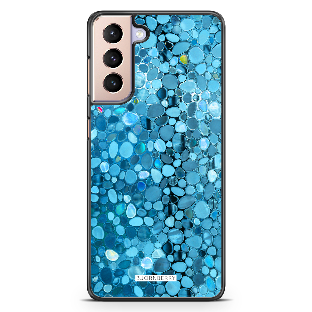 Samsung Galaxy S21 Case - Stained Glass Blue