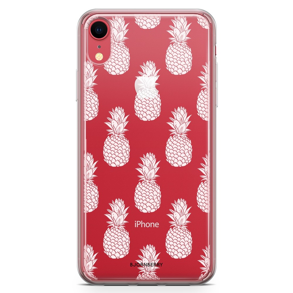 iPhone XR Fashion Case - White Pineapples
