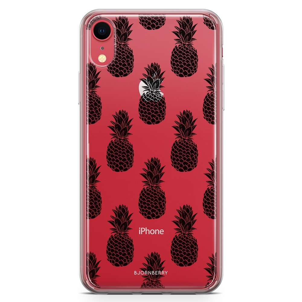 iPhone XR Fashion Case - Black Pineapples