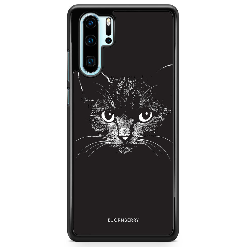 Huawei P30 Pro Case - Black/White Cat