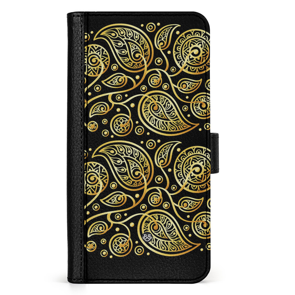 Nothing Phone (2) Wallet Case - Gold Flowers
