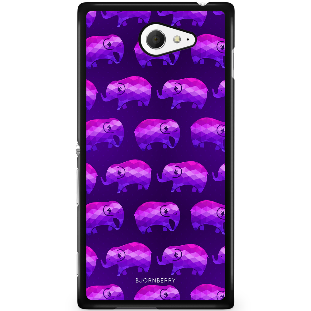 Sony Xperia M2 Aqua Case - Purple Elephant