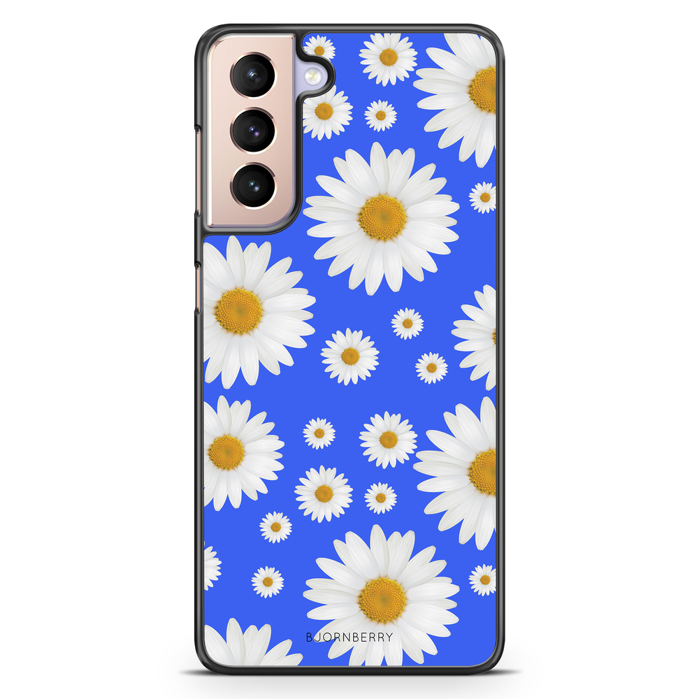 Samsung Galaxy S21 Case - Blue Daisy Flowers