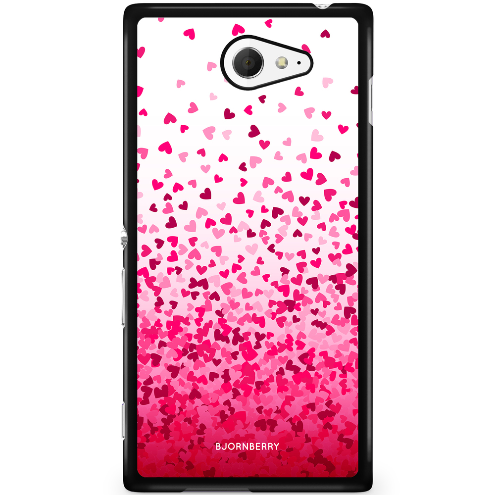 Sony Xperia M2 Aqua Case - Heart Confetti
