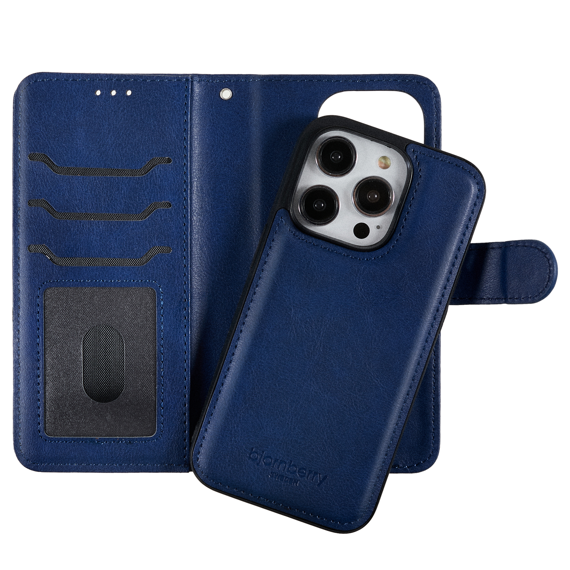 iPhone 14 Pro Max Magnet Wallet Case MONOGRAM - Navy Blue - 4