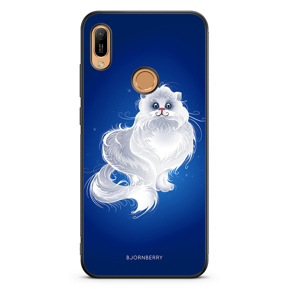 Huawei Y6 2019 Case - White Cat