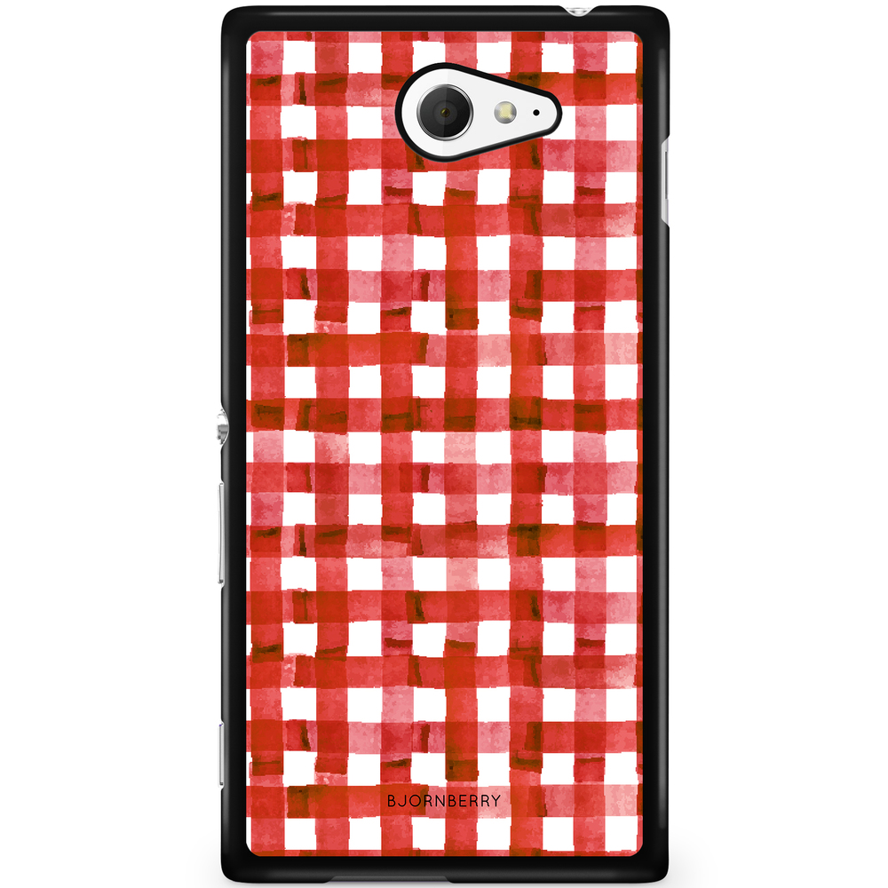 Sony Xperia M2 Aqua Case - Red Stripes