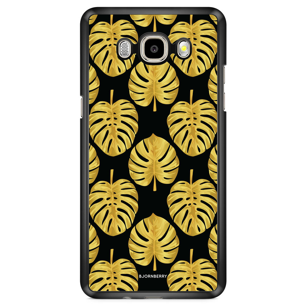 Samsung Galaxy J7 (2016) Case - Gold Monstera