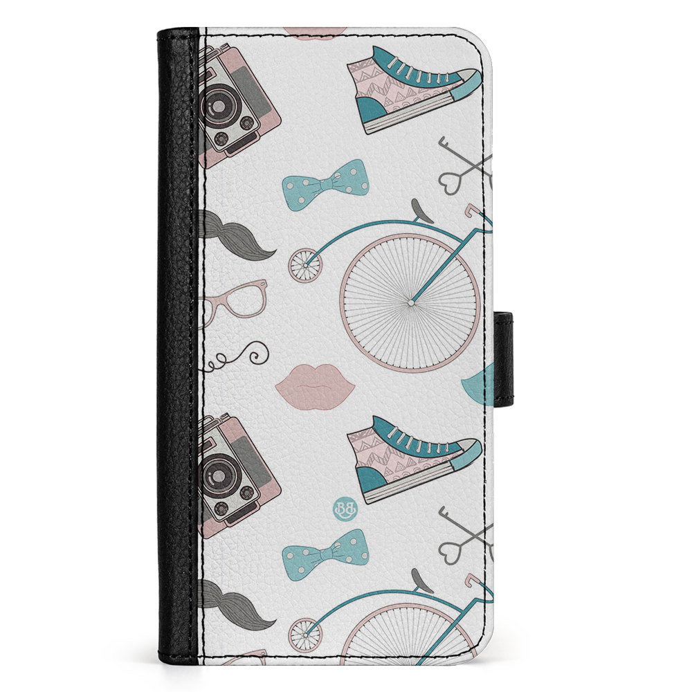 Xiaomi Redmi Note 12 Pro 5G Wallet Case - Hipster Pattern
