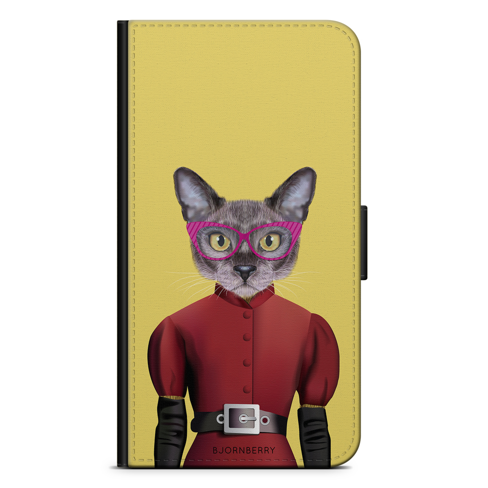 Huawei Honor 9 Wallet Case - Hipster Cat
