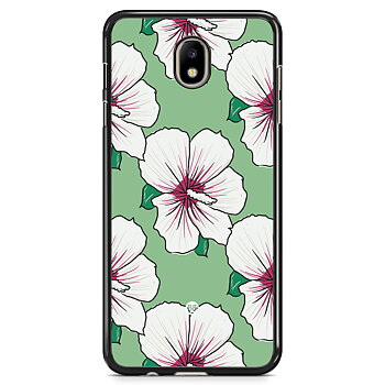 Samsung Galaxy J7 (2017) Skal - Gräddvita Blommor