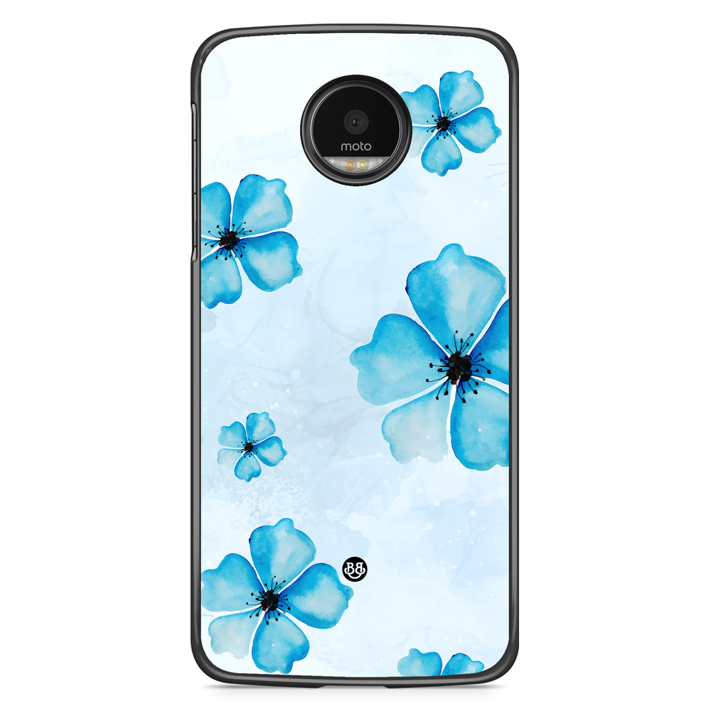 Motorola Moto G5S Plus Case - WILD BLOOM - Blue Bloom