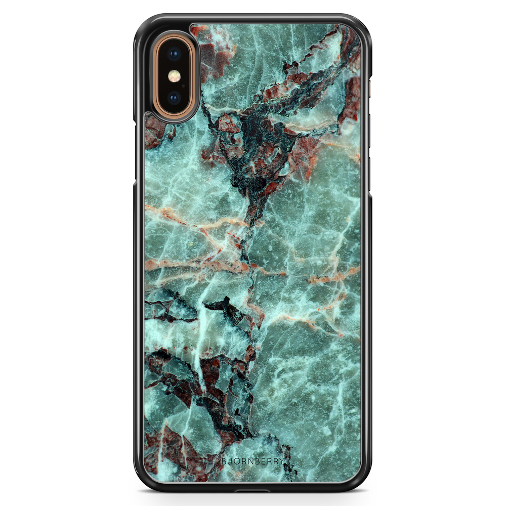 iPhone XS Max Case - Green Marble