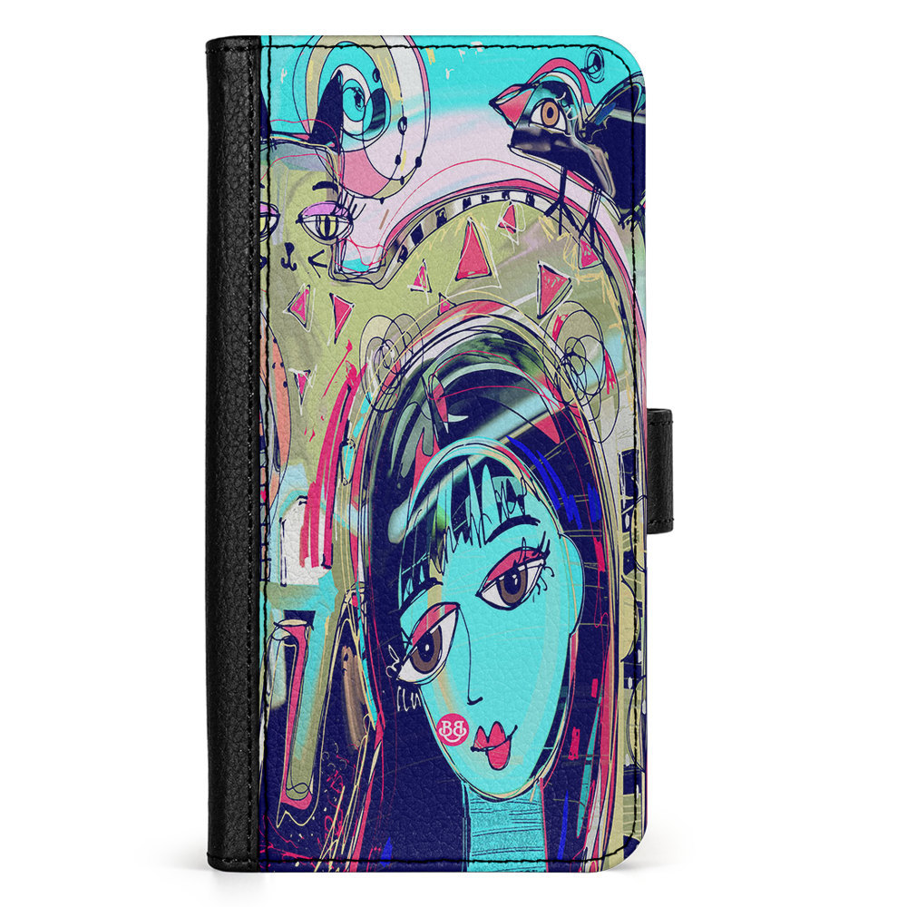 Xiaomi Redmi Note 12 Pro 5G Wallet Case - Abstract Cat
