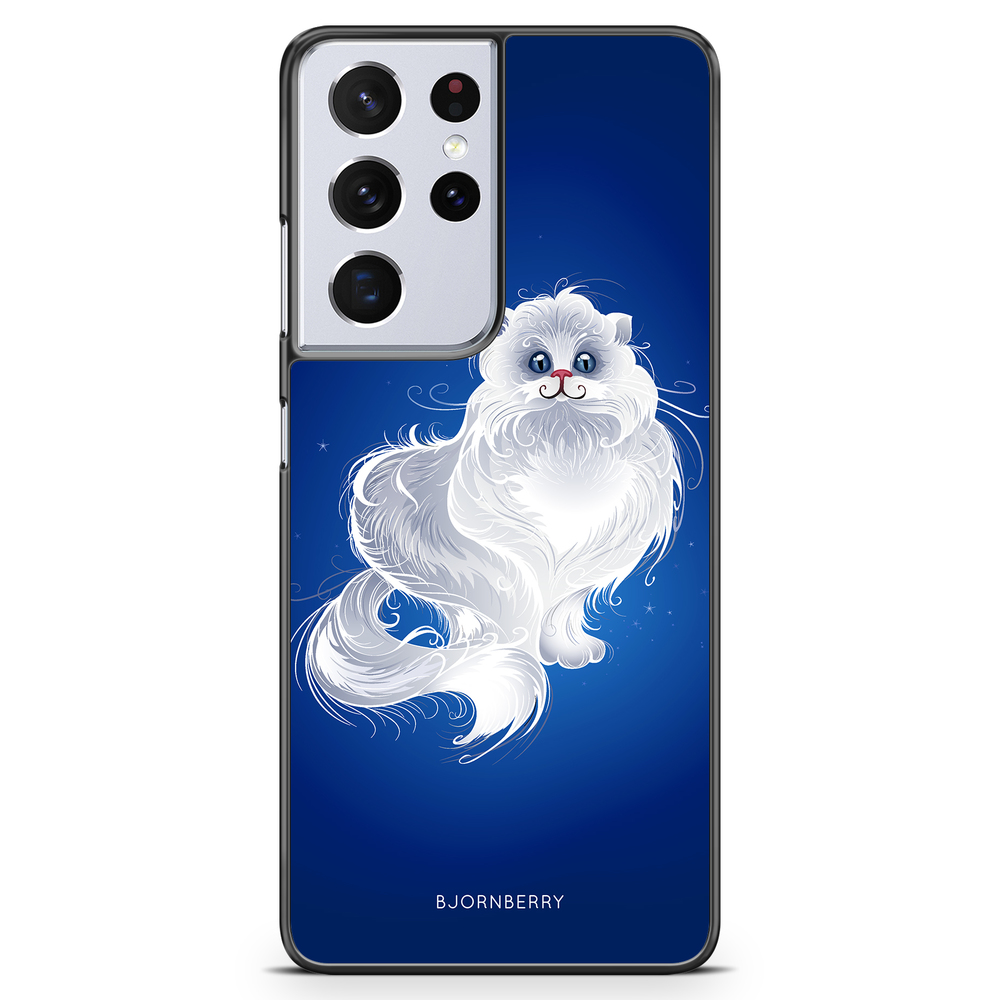 Samsung Galaxy S21 Ultra Case - White Cat