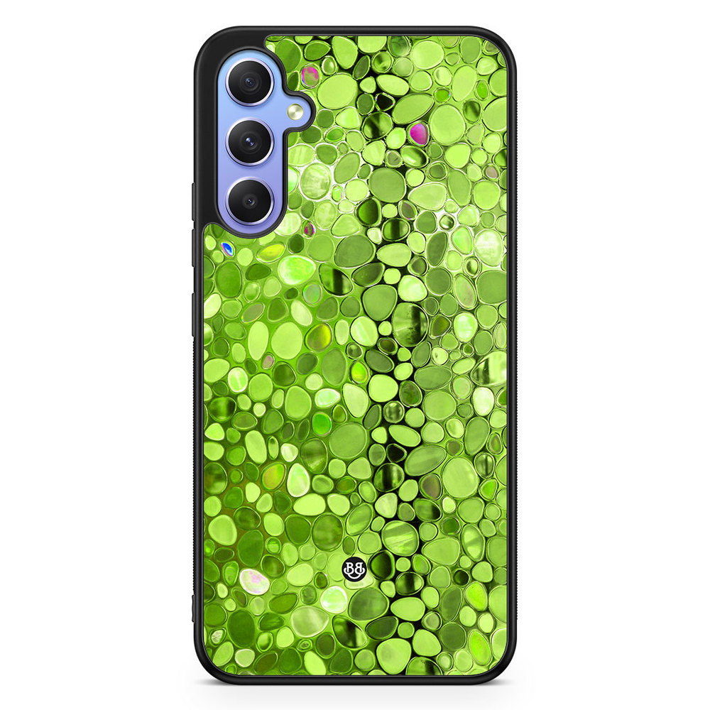 Samsung Galaxy A34 5G Case - Stained Glass Green