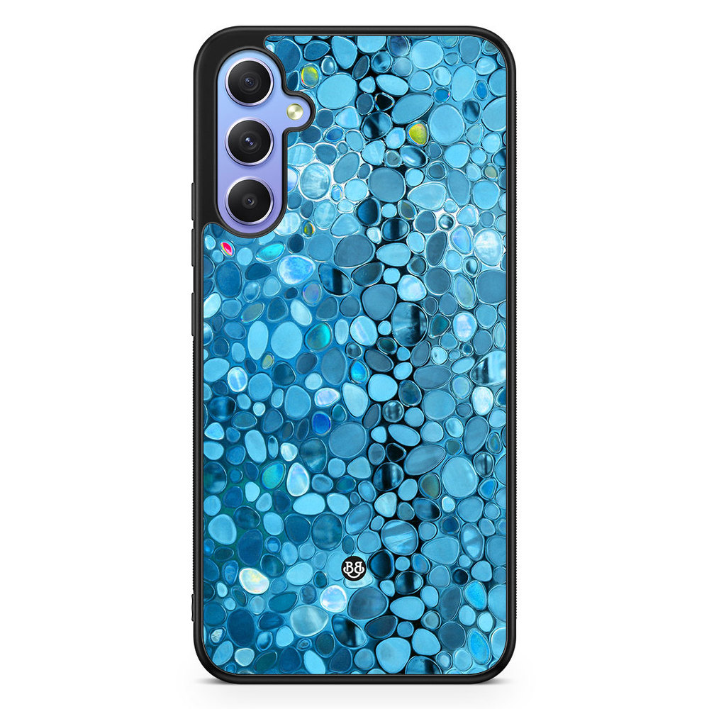 Samsung Galaxy A34 5G Case - Stained Glass Blue