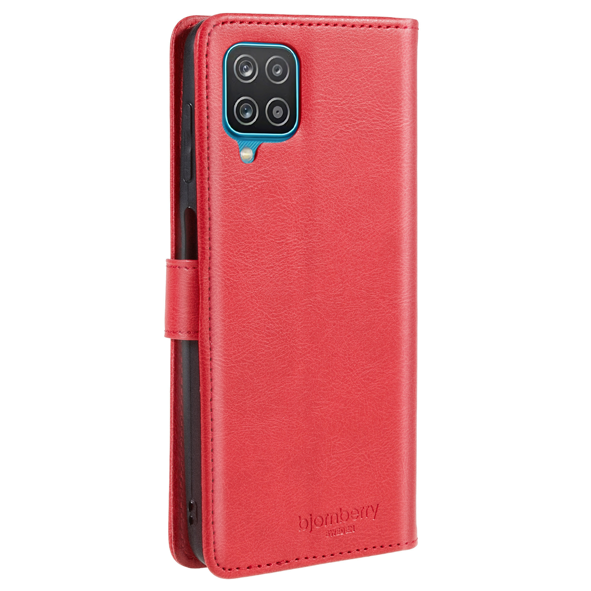 Samsung Galaxy A12 Magnet Wallet Case MONOGRAM - Red - 4