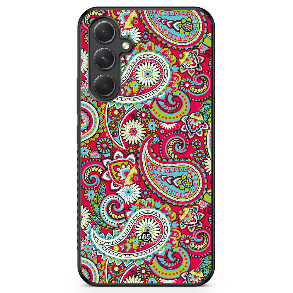 Samsung Galaxy A54 5G Case - Röd Paisley