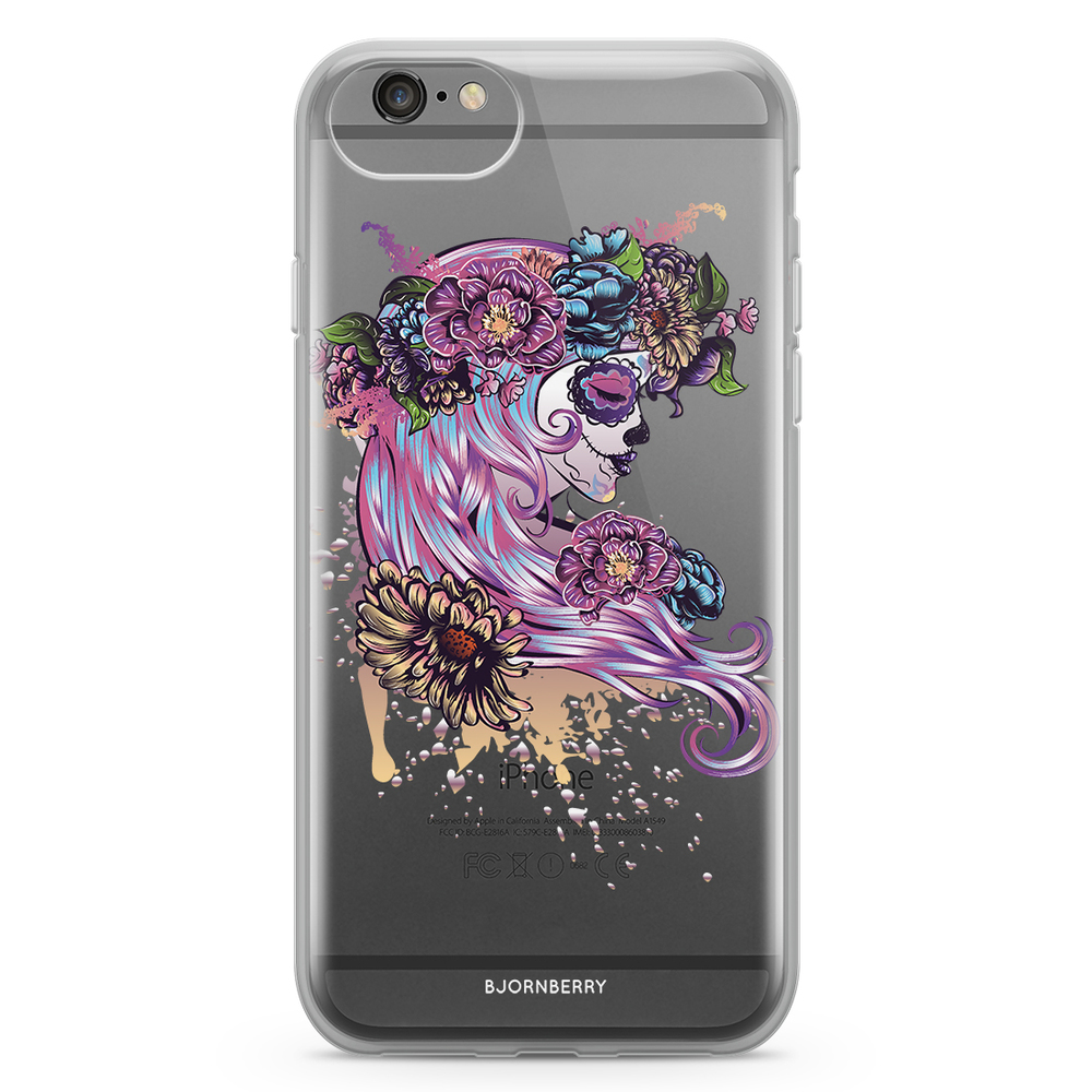 iPhone 6/6s Fashion Skal - Döskalle Blomtjej