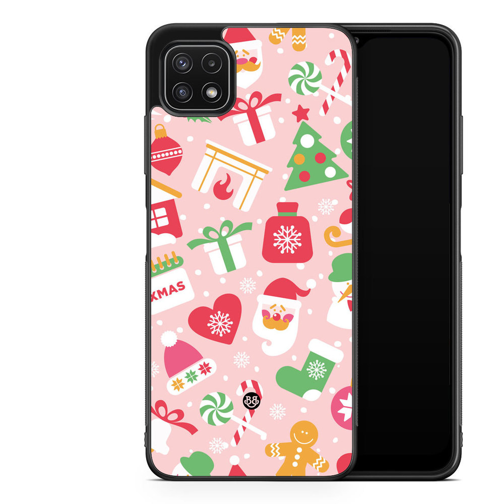 Samsung Galaxy A22 5G Case - Pink Christmas