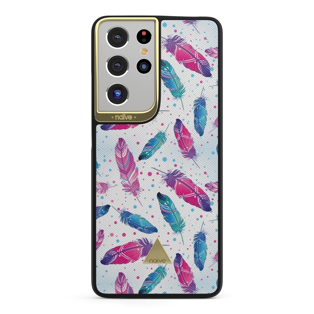Naive Samsung Galaxy S21 Ultra Case - Feathers