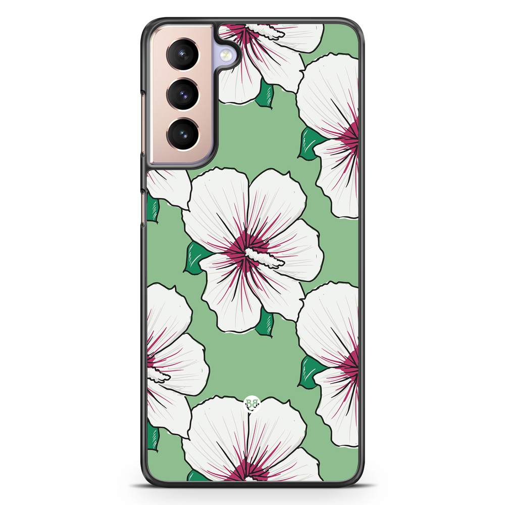 Samsung Galaxy S21 Case - Creamy White Flowers