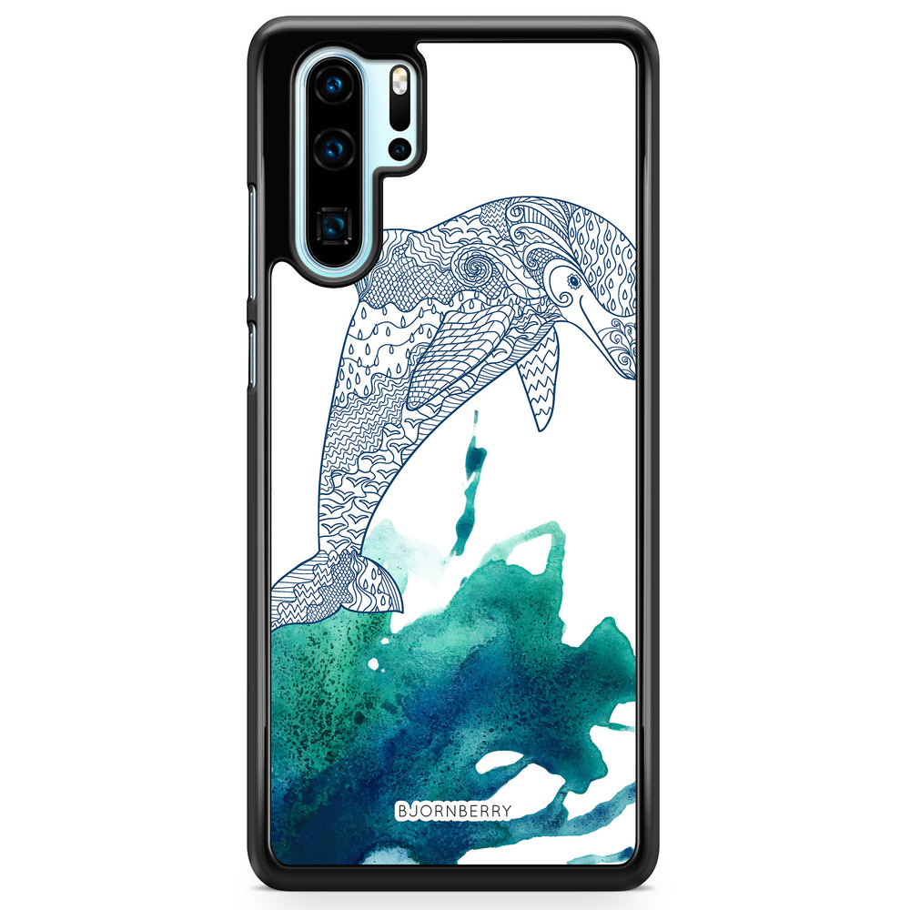 Huawei P30 Pro Case - Mandala Dolphine