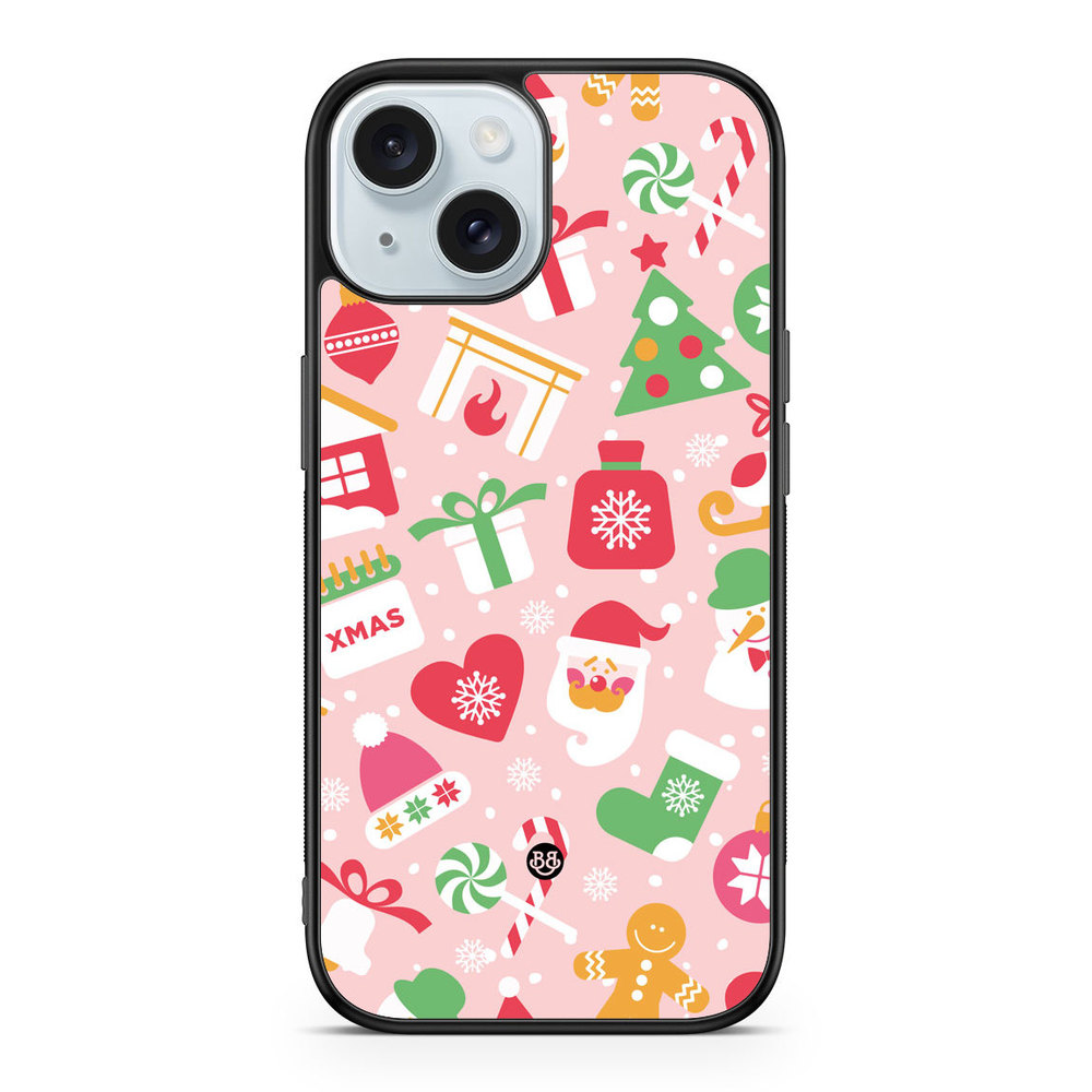 iPhone 15 Case - Pink Christmas