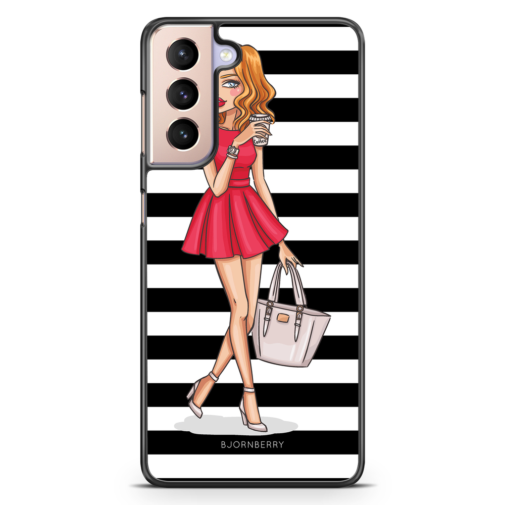 Samsung Galaxy S21 Case - Fashion Girl Red