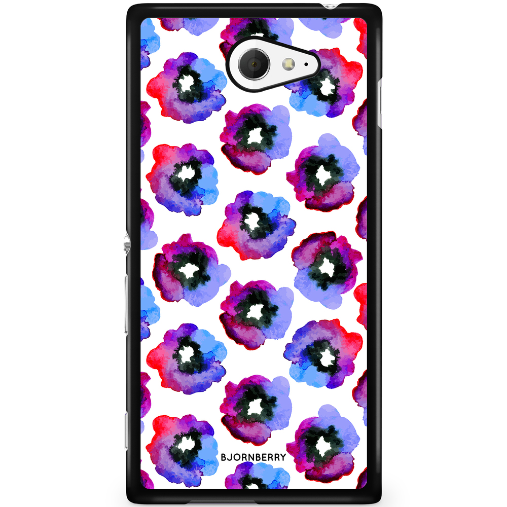 Sony Xperia M2 Aqua Case - Violet Flowers
