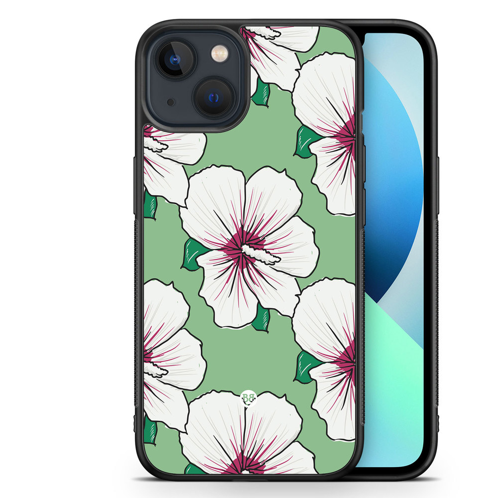 iPhone 13 Mini Case - Creamy White Flowers