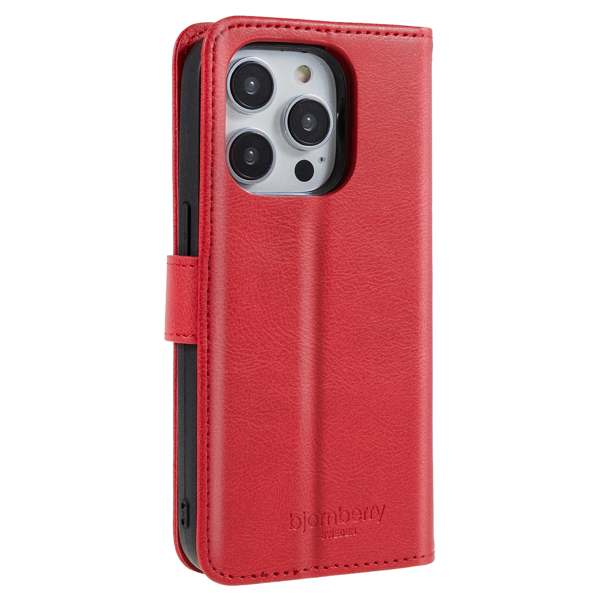 iPhone 14 Pro Max Magnet Wallet Case MONOGRAM - Red - 4
