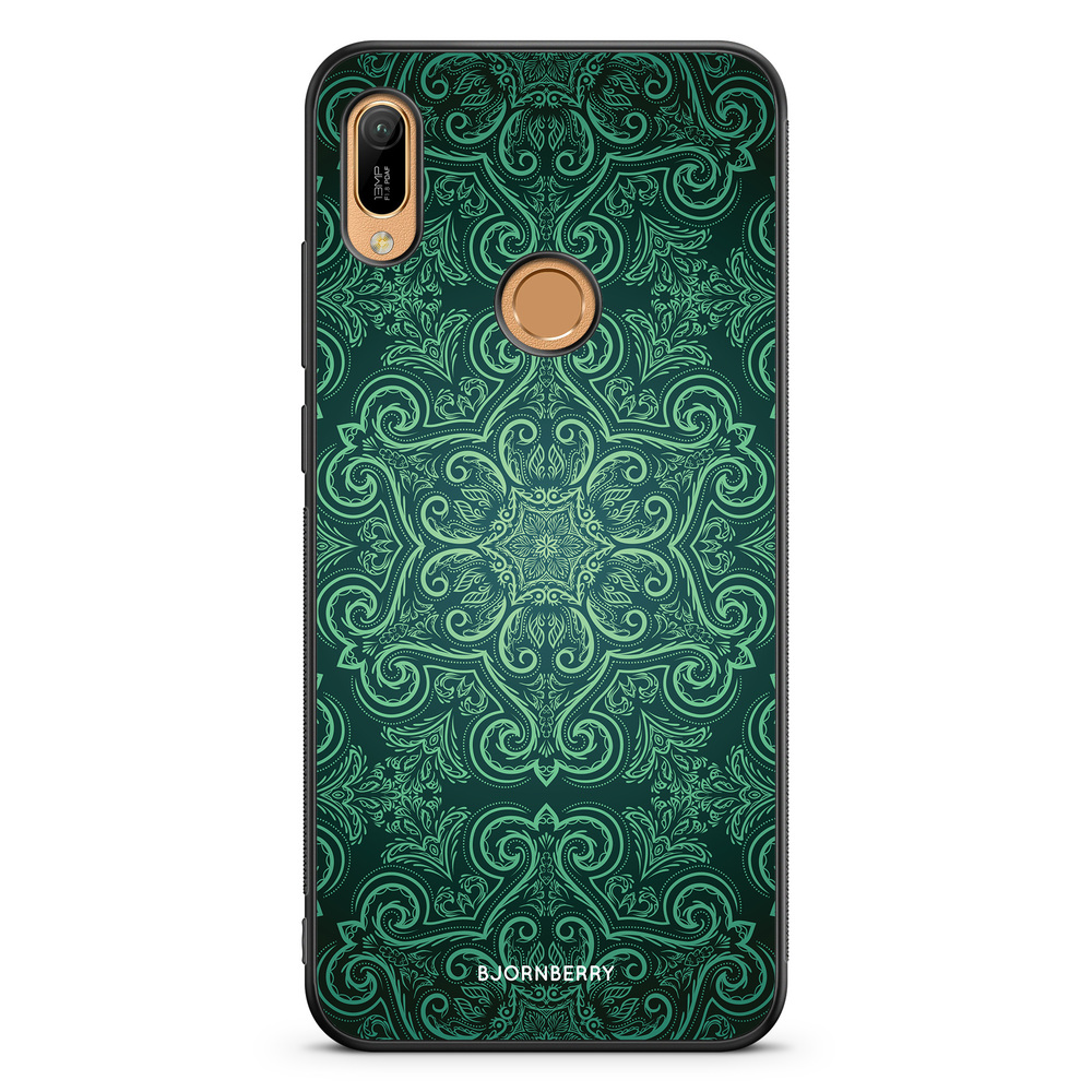 Huawei Y6 2019 Case - Green Retro Pattern