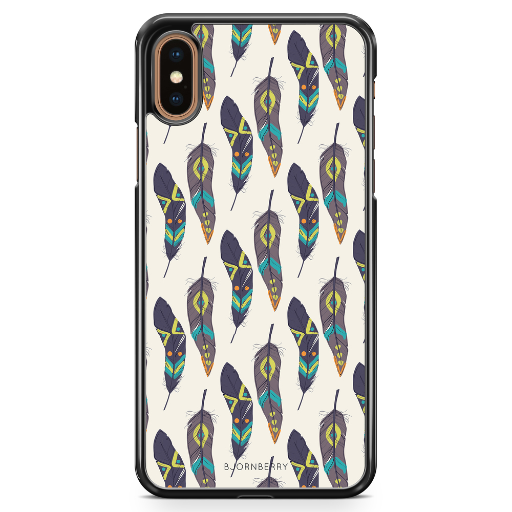 iPhone XS Max Case - Ethnic Feathers