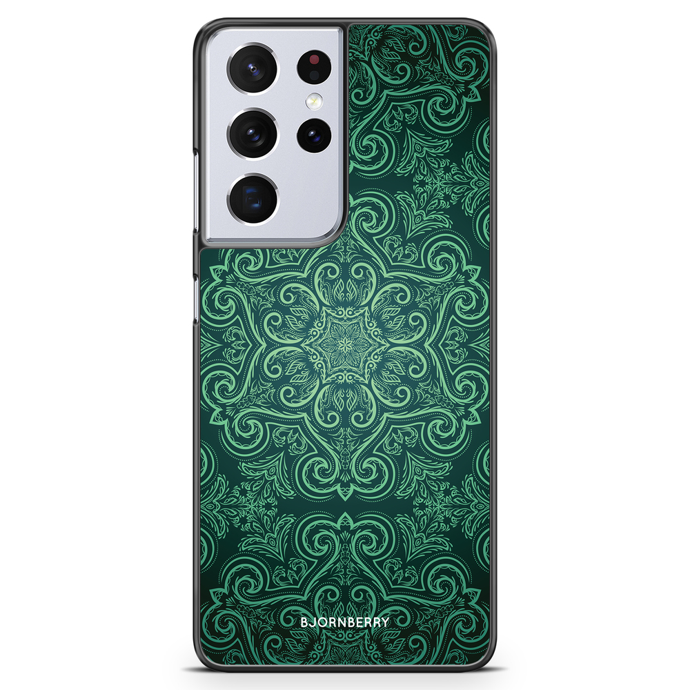 Samsung Galaxy S21 Ultra Case - Green Retro Pattern