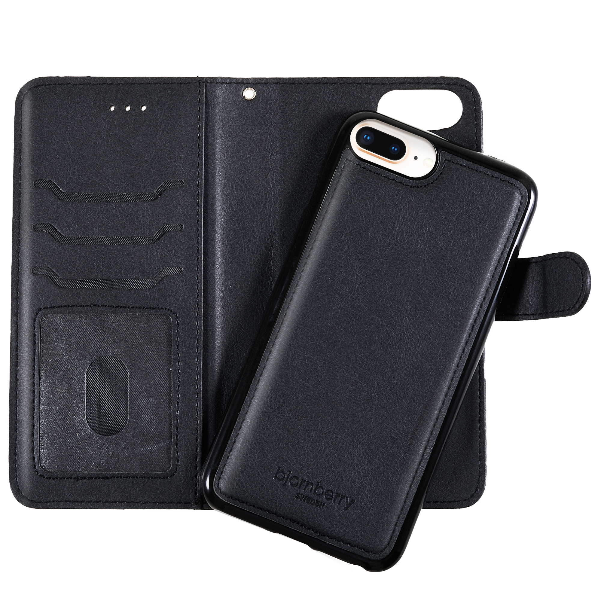 iPhone 7 Plus/8 Plus Magnet Wallet Case MONOGRAM - Black - 3