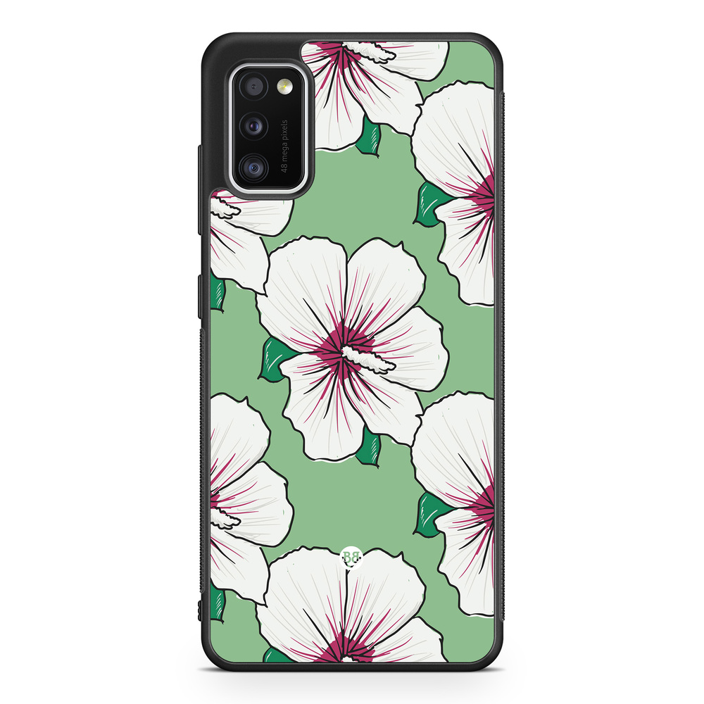Samsung Galaxy A41 Case - Creamy White Flowers