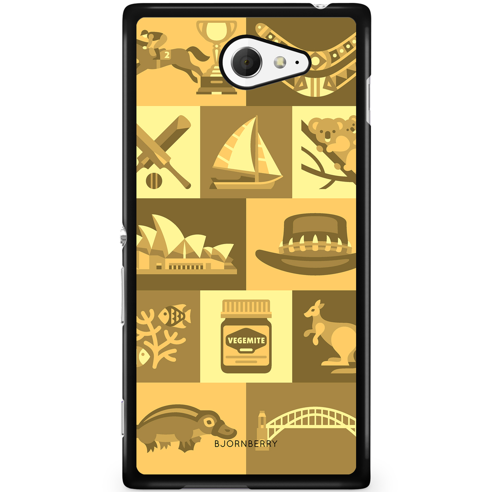 Sony Xperia M2 Aqua Case - Australian Pattern