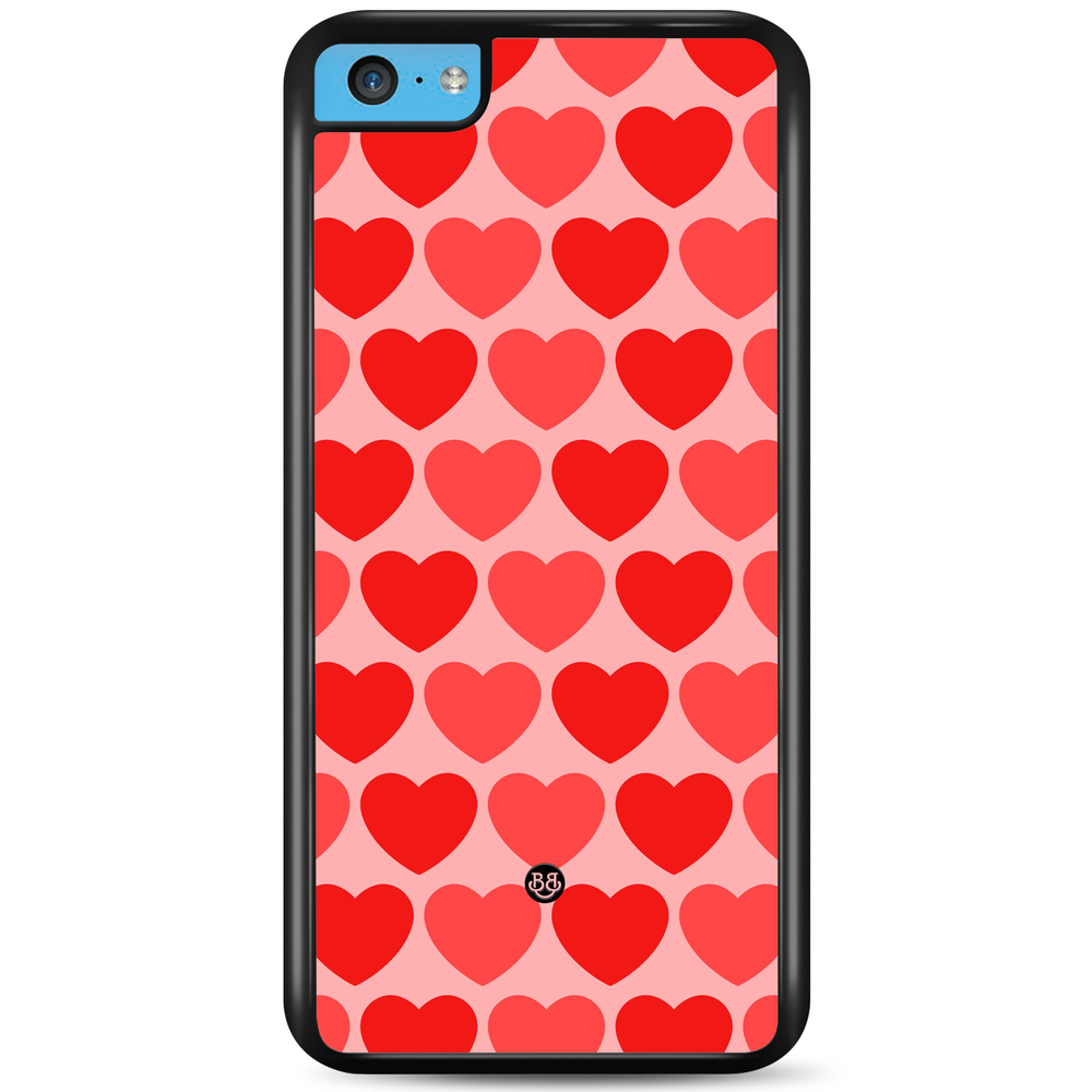 iPhone 5C Case - Red Hearts