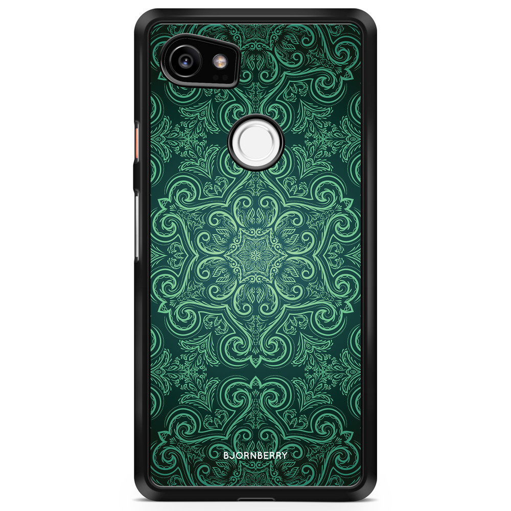 Google Pixel 2 XL Case - Green Retro Pattern