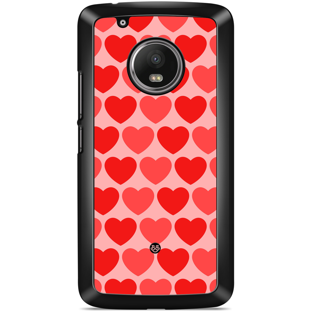 Moto G5 Plus Case - Red Hearts