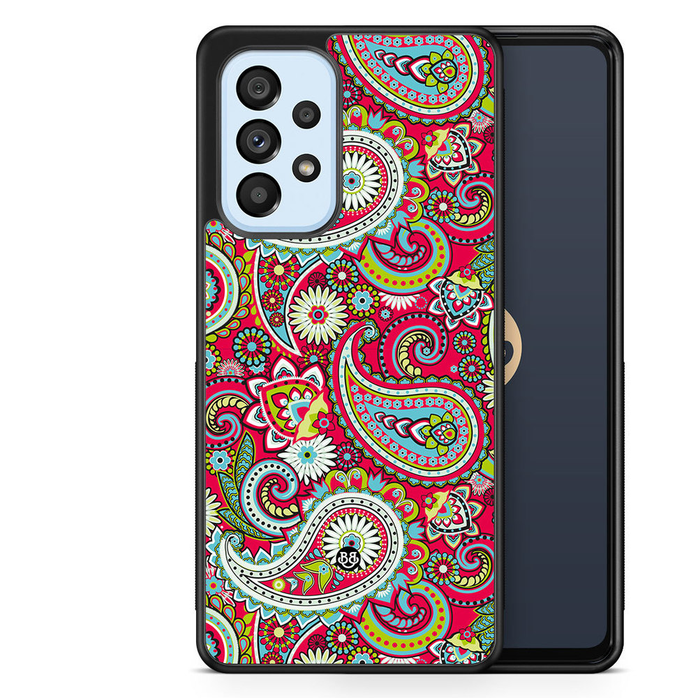 Samsung Galaxy A53 5G Case - Röd Paisley
