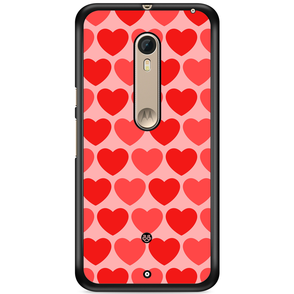 Moto X Style Case - Red Hearts